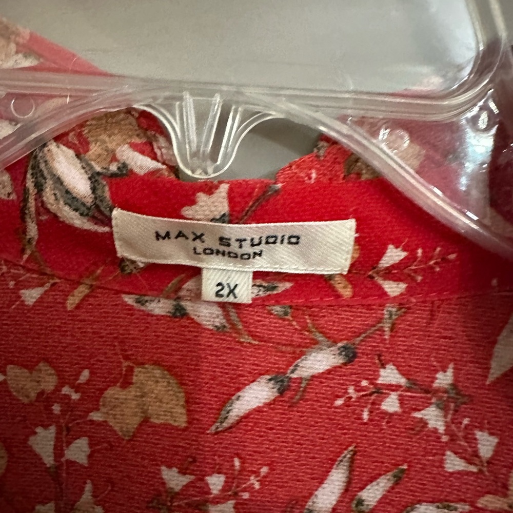 Max Studio Red Floral Maxi Dress - Picture 4 of 5